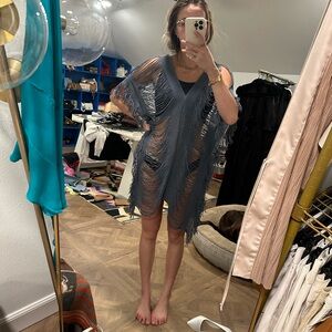 Chic Fringe Knit Cover-Up